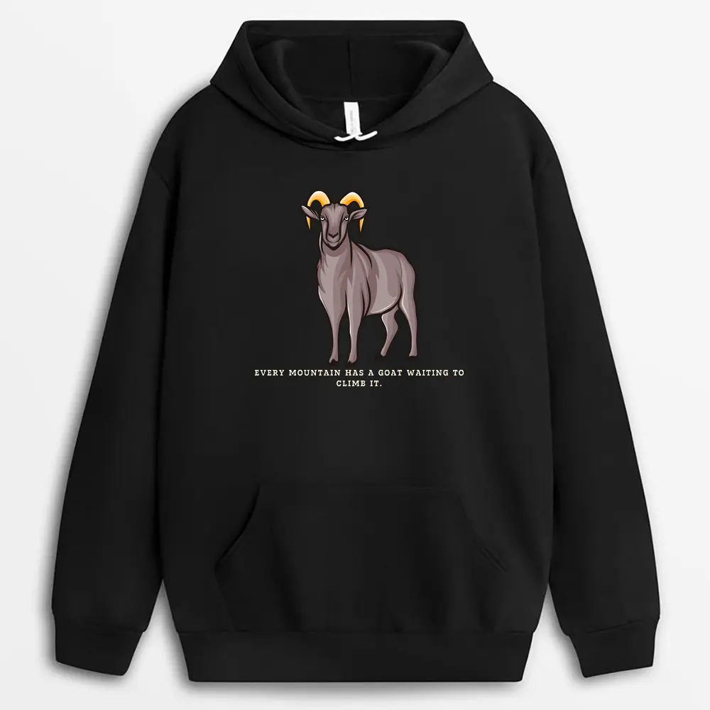 Every Mountain Has A Goat Waiting To Climb It Pgaxgap Hoodie - Black